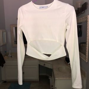 Adika White cut out crop top